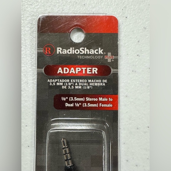 Radio Shack 1/8” (3.5mm) Stereo Male to Dual 1/8” (3.5mm) Female Adapter. New!! - Picture 2 of 5